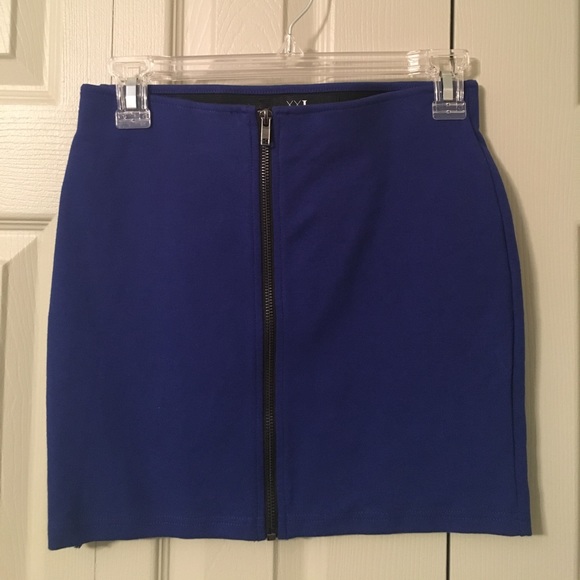 Royal Blue Mini Skirt - Picture 1 of 2