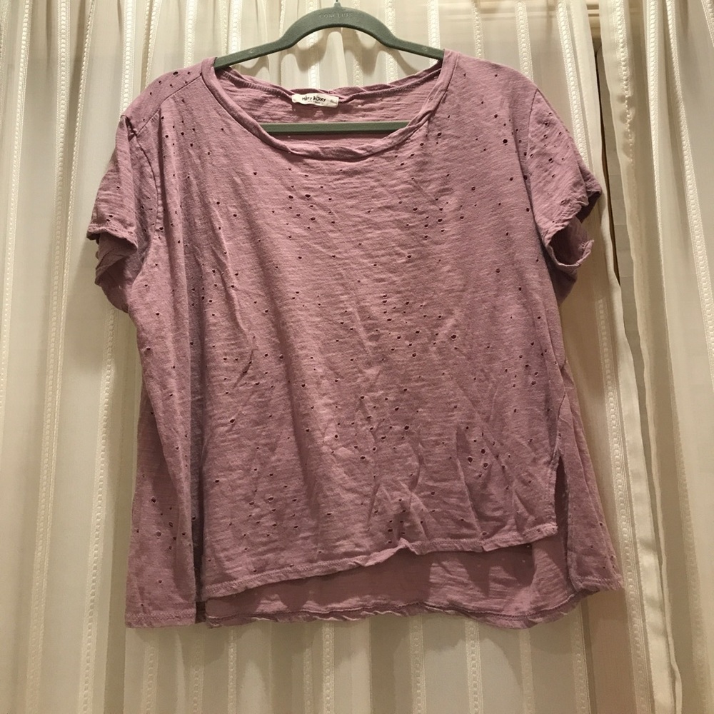 Purple hole t shirt