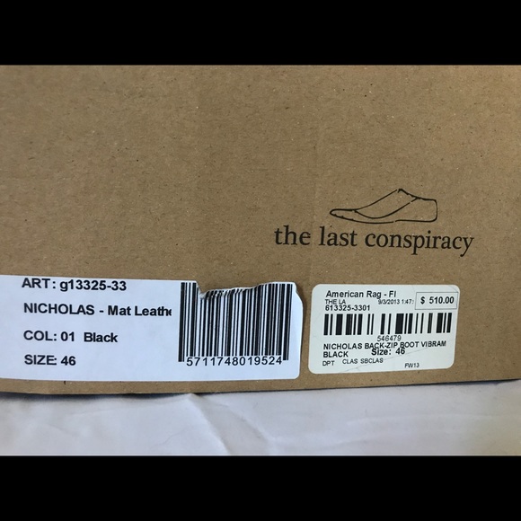 The Last Conspiracy men\'s boot size 12 main image 5