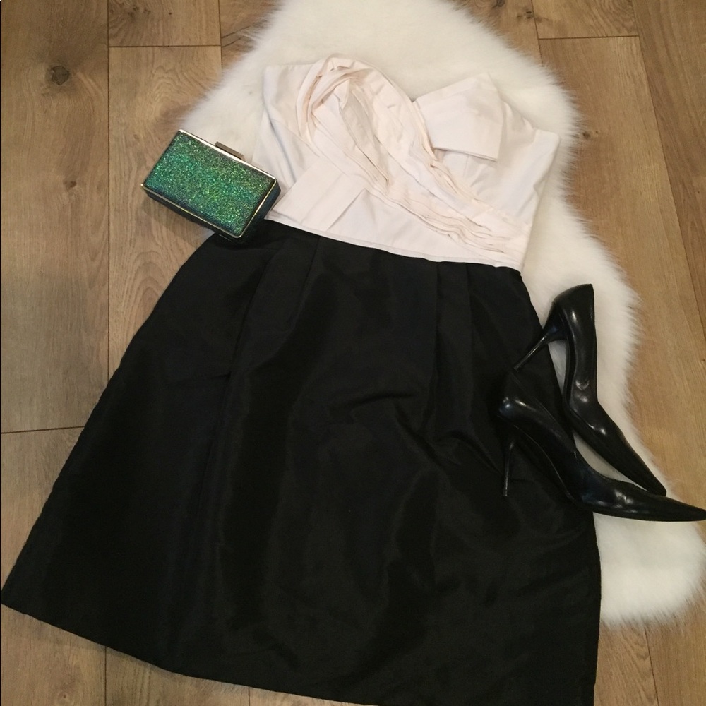 EUC Max&Cleo black & white cocktail dress 10