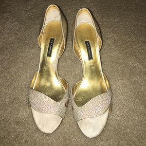 Satin and Sequined elegant dress shoes