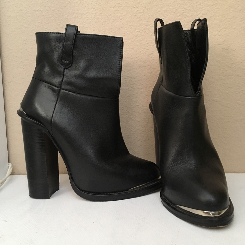 Opening Ceremony black leather ankle boots sz 35