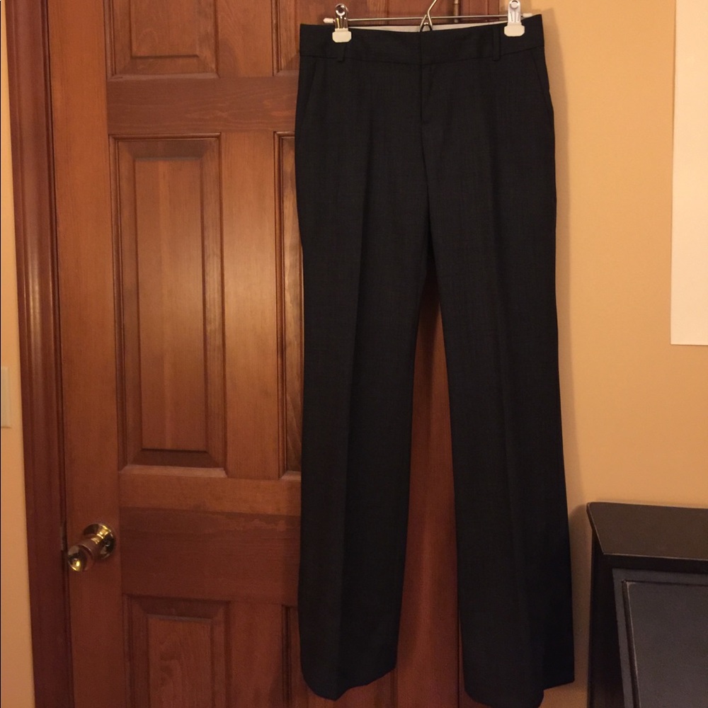 Straight leg stretch wool dress pants