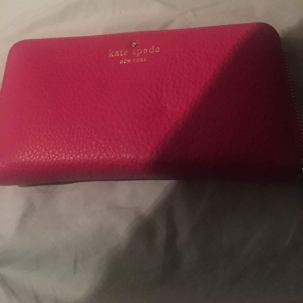 Hot pink kate spade wallet