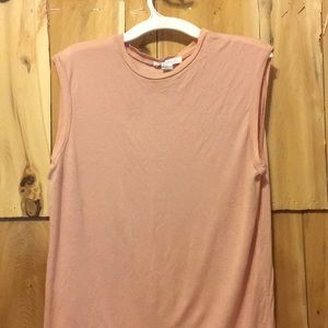 Blush muscle style tank top