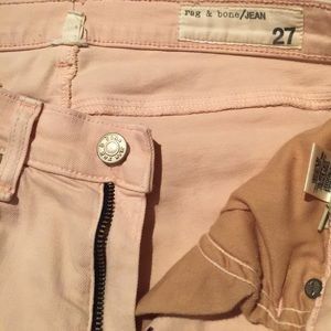 Rose colored rag&bone skinny jeans