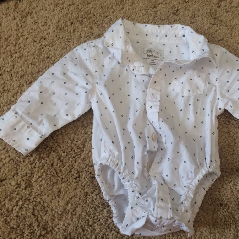 Gymboree White button down 0-3 mo