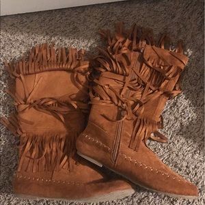 Brown replica moccasins