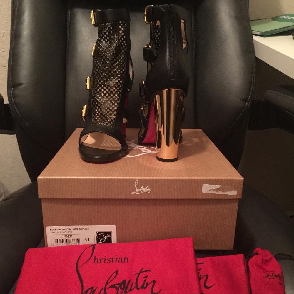 Christian Louboutin Fencing Sandal Heels, size 41