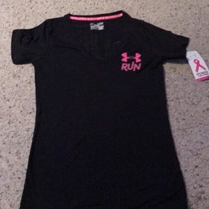 Under Armour Black/Pink Tee - XS - NEW