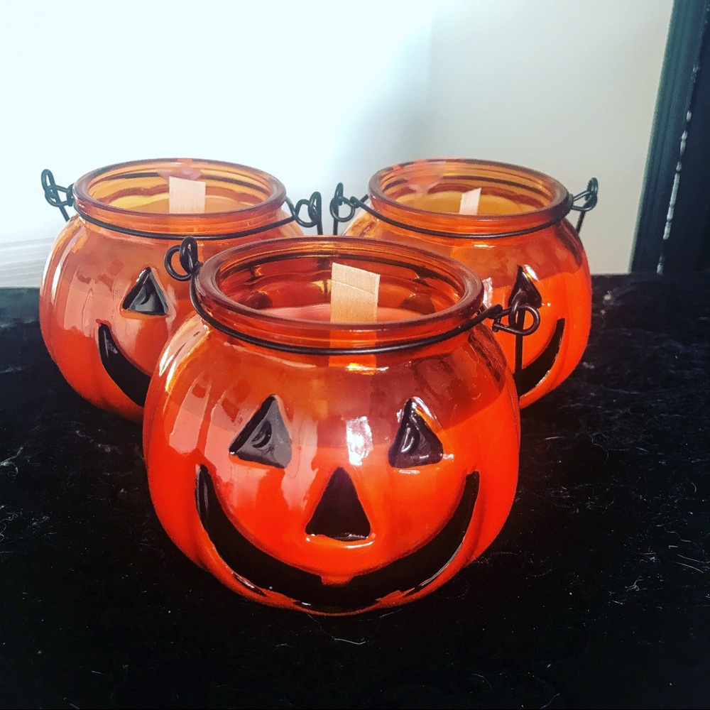Pumpkin Halloween candles