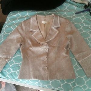 Matty M Big Button Blazer Coat Silk