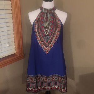 Halter top silk dress