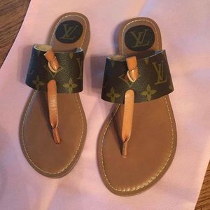 Handmade lv sandals