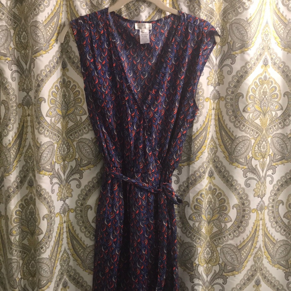 Wrap paisley dress
