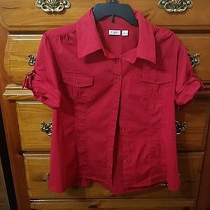 Red blouse