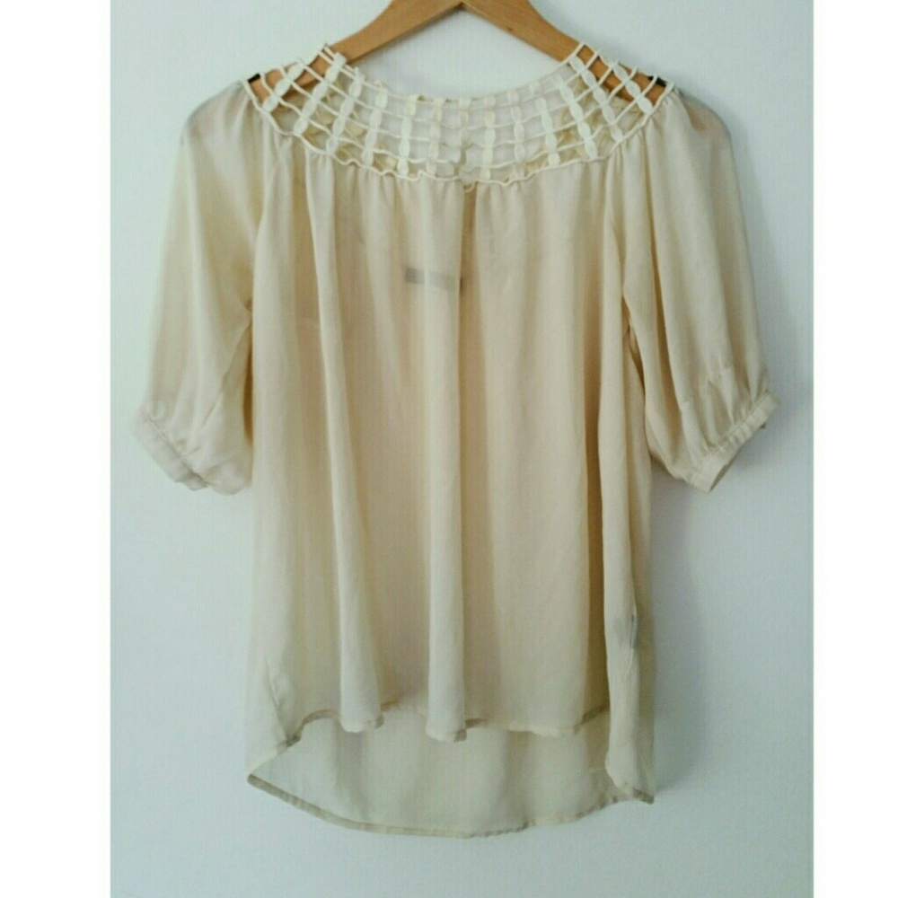 Sheer white blouse