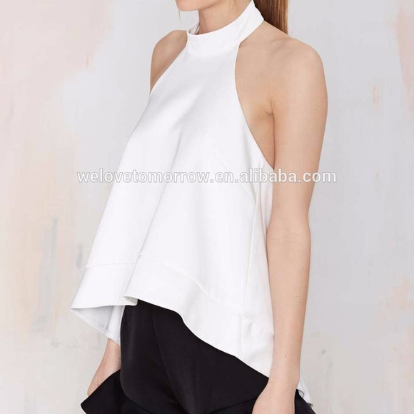 NWT Keepsake Halter Ivory Sateen Top - Picture 3 of 7