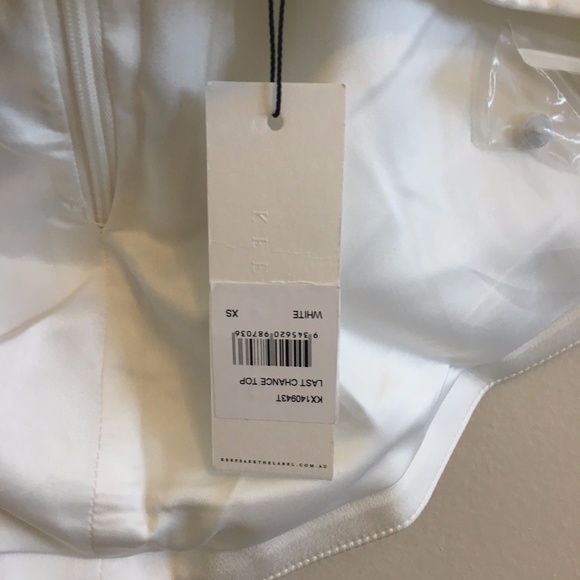 NWT Keepsake Halter Ivory Sateen Top - Picture 7 of 7