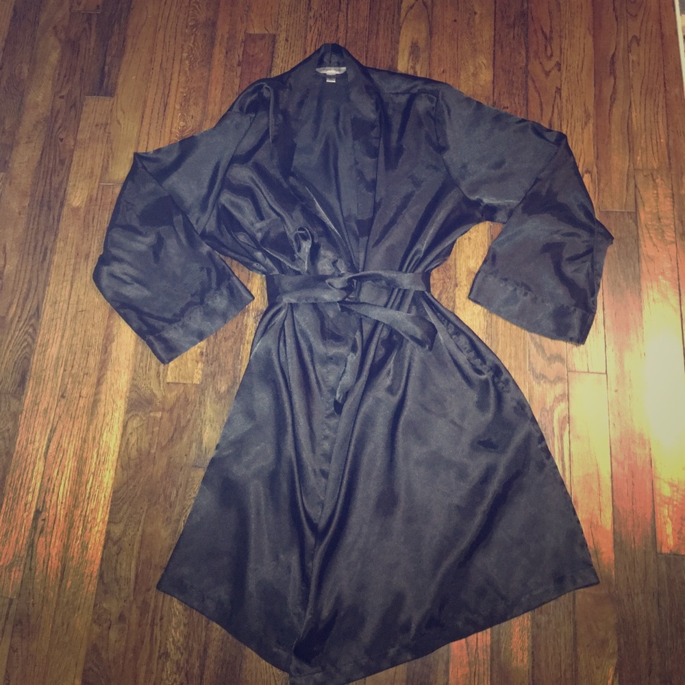 Black silk robe!