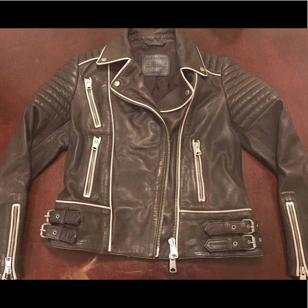 All Saints Leather Biker Jacket