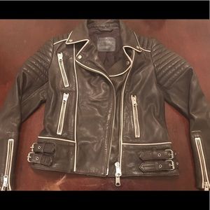 All Saints Leather Biker Jacket
