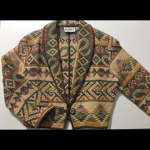 Vintage FLASHBACK fall tribal print Jacket