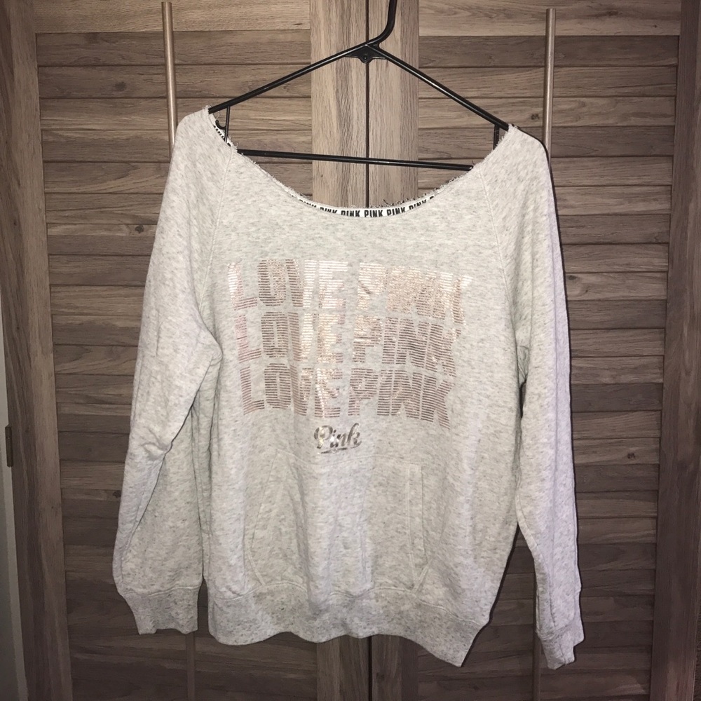 Pink Victoria's Secret off shoulder Sweater