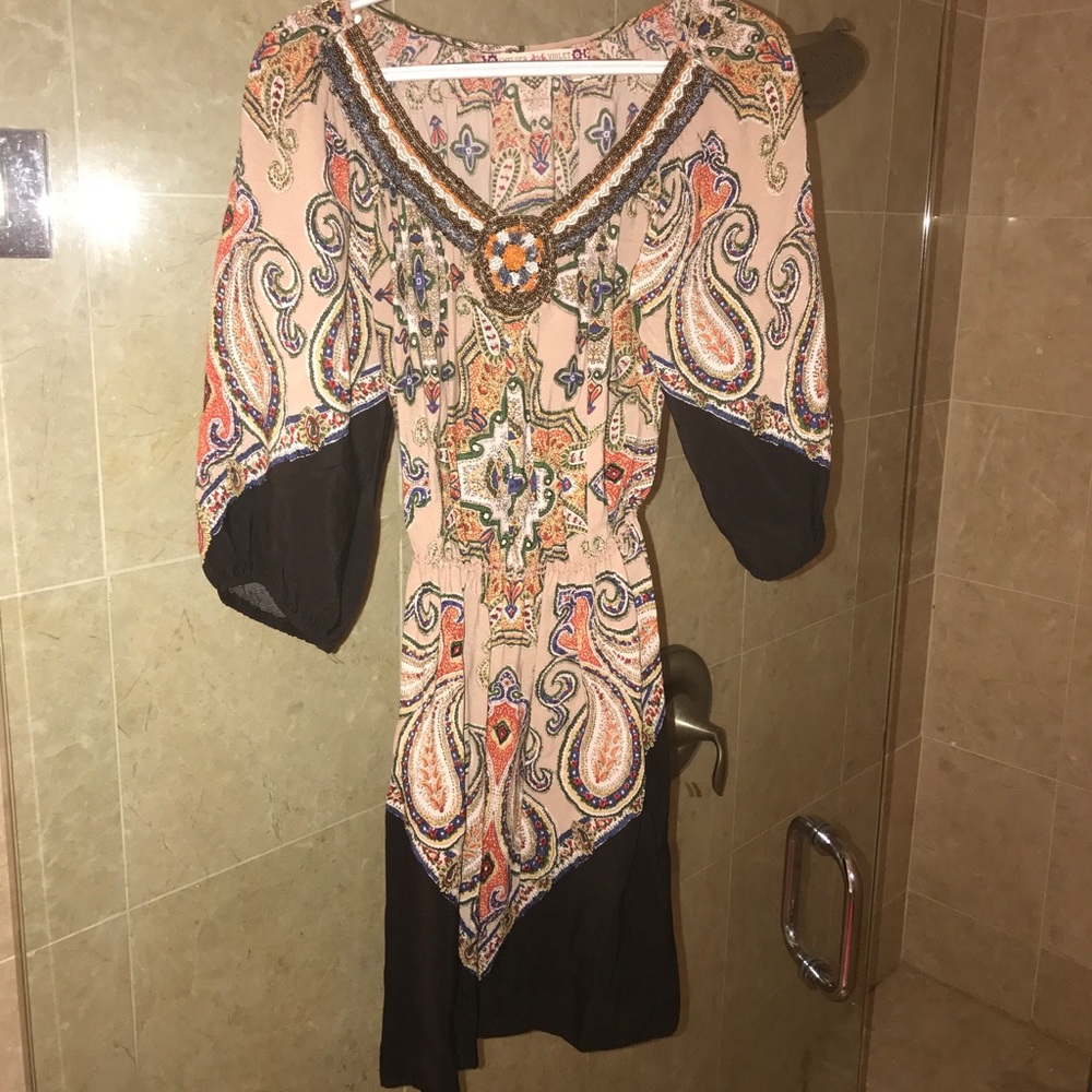 Silk intricate beading bohemian small