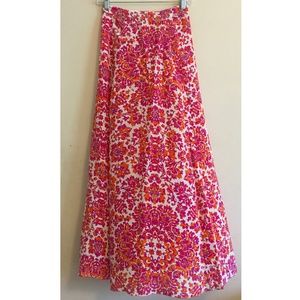 Silk Floral Maxi Skirt