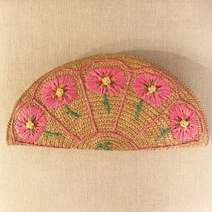 Lulu Guinness Straw Clutch