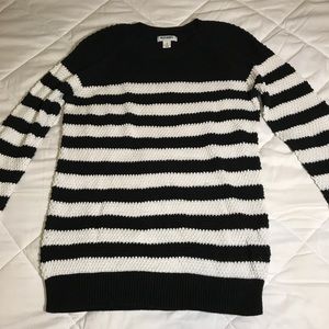 Black and White Striped Sweater