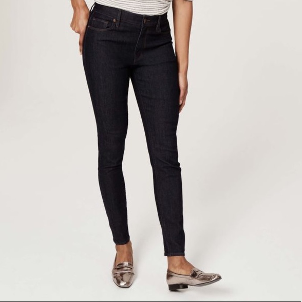 Loft Curvy High Waist Skinny Ankle Jeans