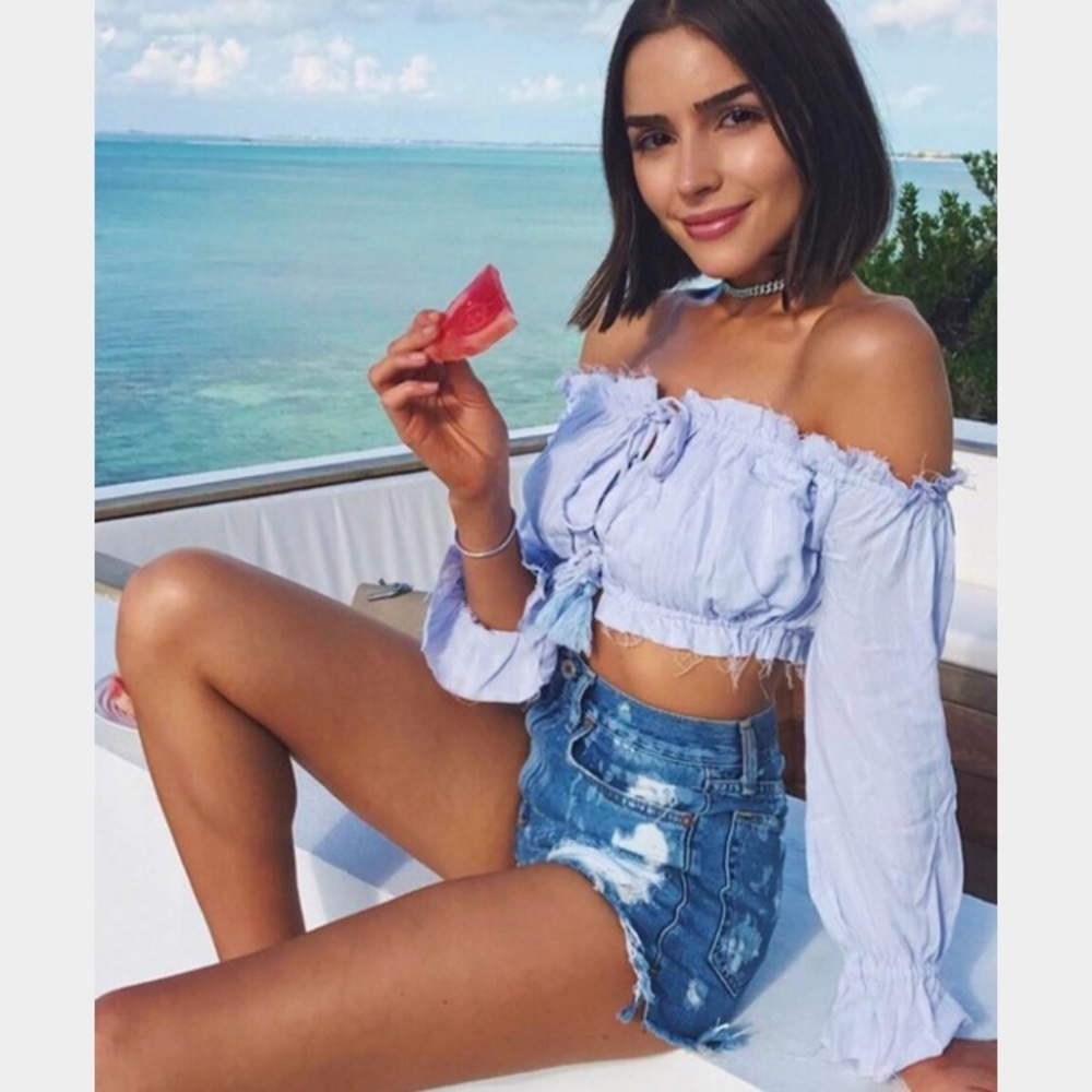 MAJORELLE x REVOLVE Sangria Top in Dusty Blue