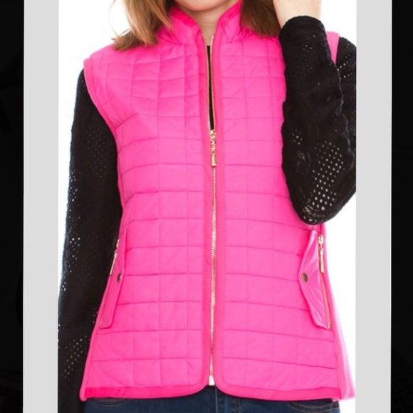 Hot Pink Quilted Puffer Vest - Picture 3 of 7