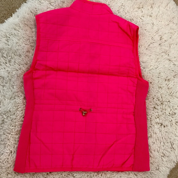 Hot Pink Quilted Puffer Vest - Picture 6 of 7