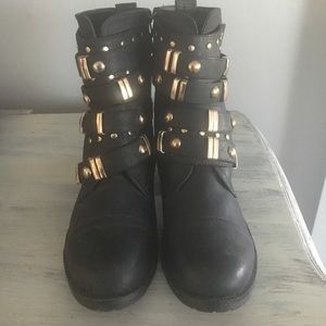 Women's Gold Hardware Boot