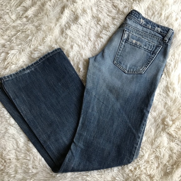 Joe's Jeans Denim - Joe's Jeans Distressed Flare Wide Leg Jeans