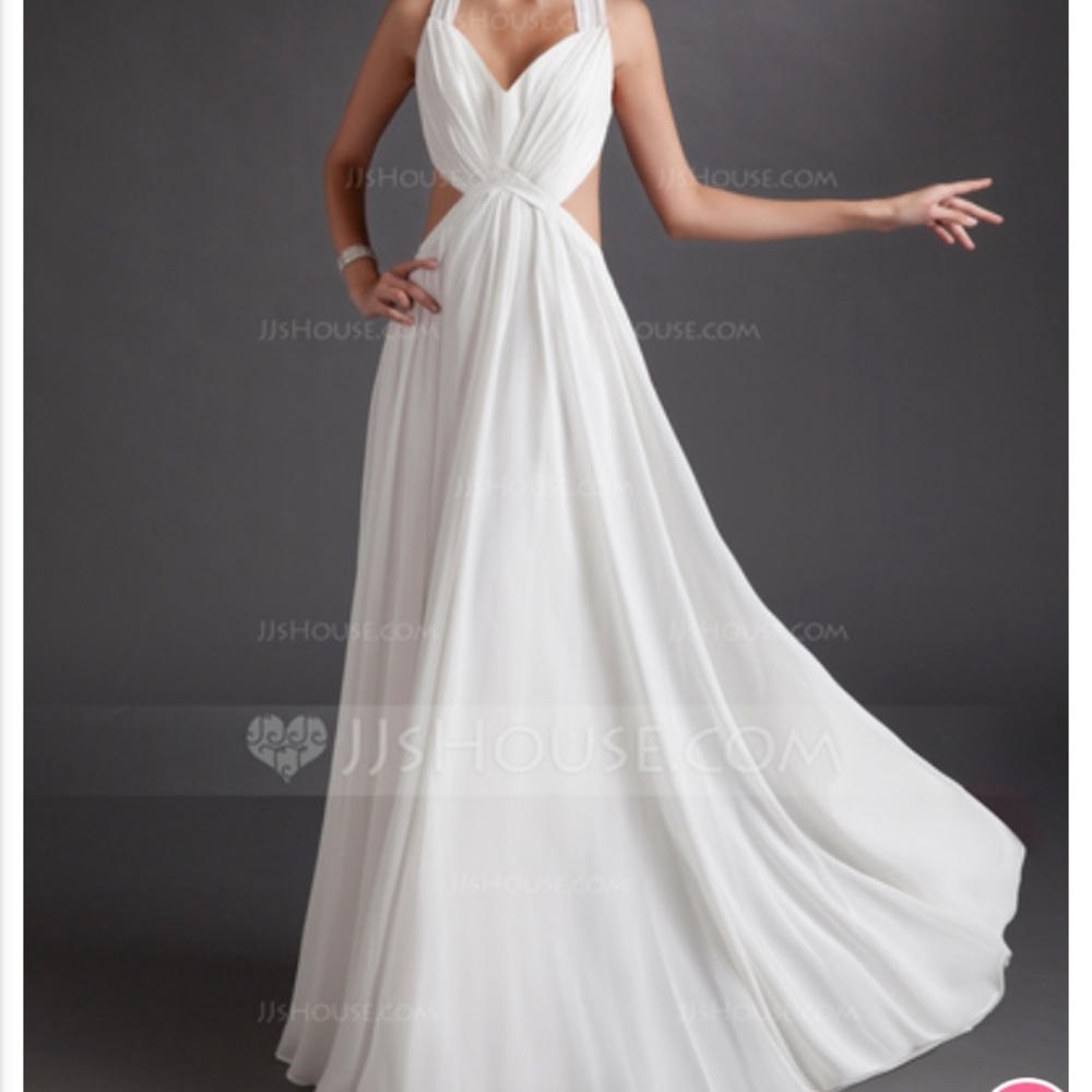 Long white gown