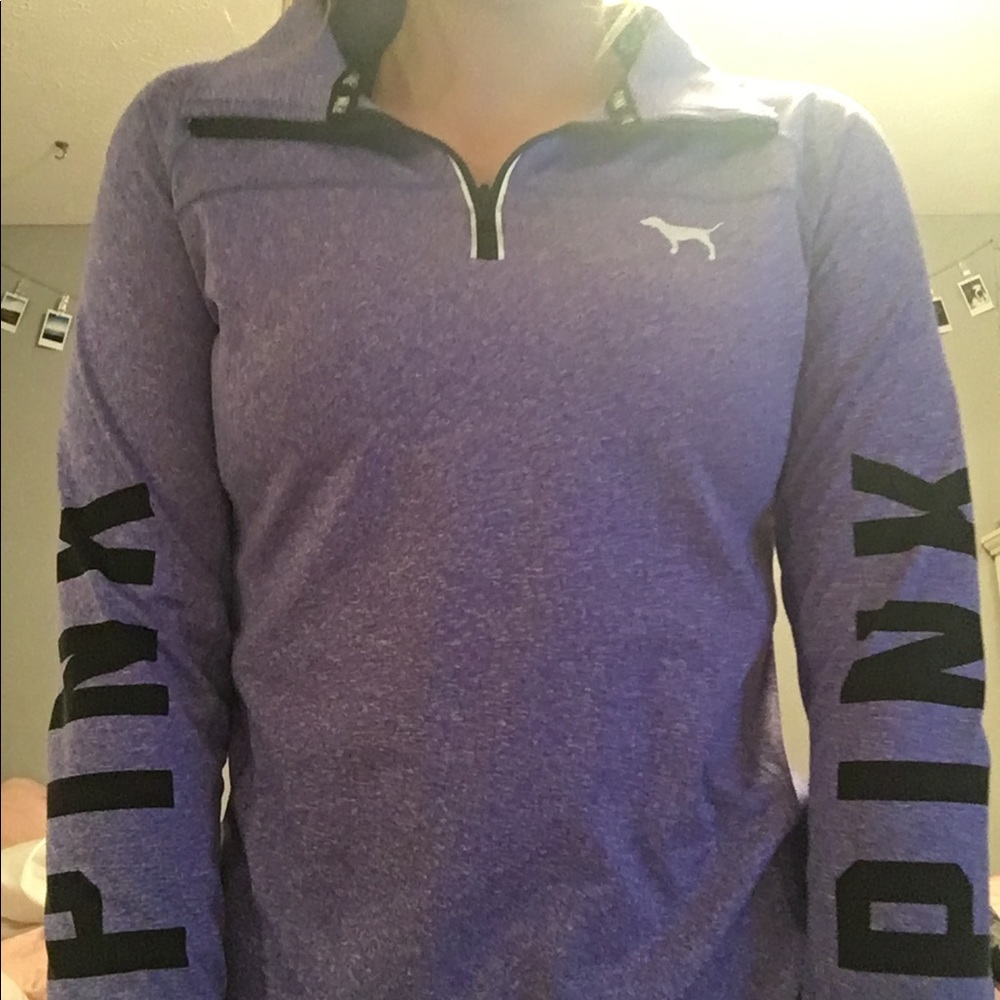 VS Pink Purple Quarter Zip Jacket