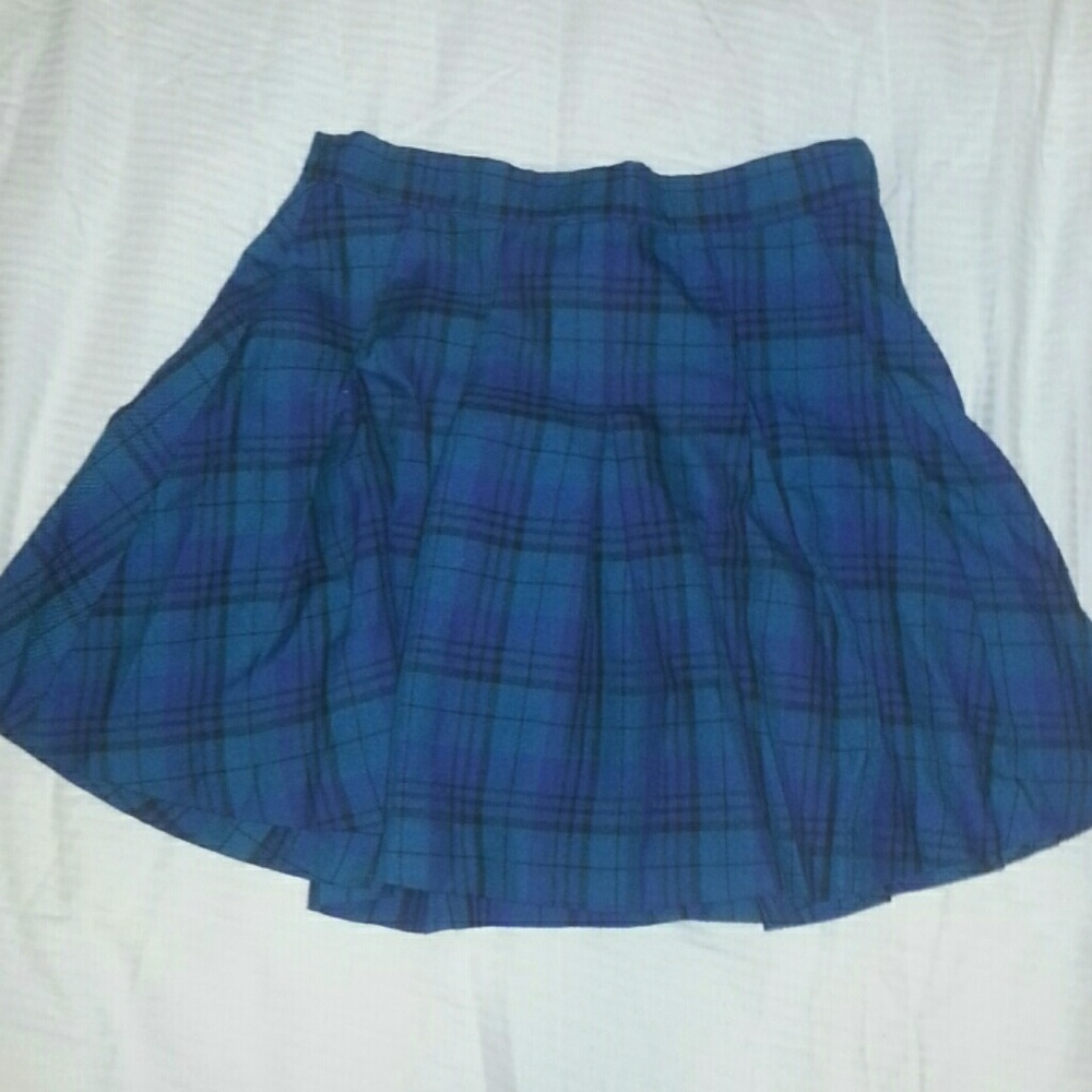 H&M blue plaid schoolgirl skirt