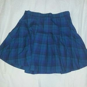 H&M blue plaid schoolgirl skirt