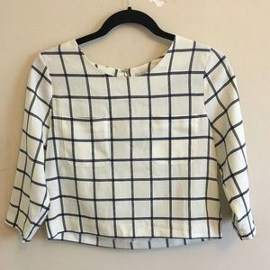 J.O.A. Checked Blouse