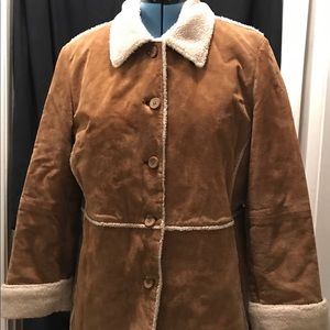 St. John's bay brown suede coat size xlarge