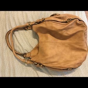 Tan, Faux Leather purse, shoulder bag