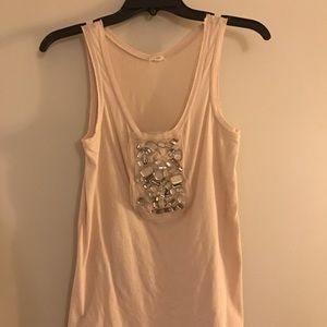 J Crew Embellished Tank Top