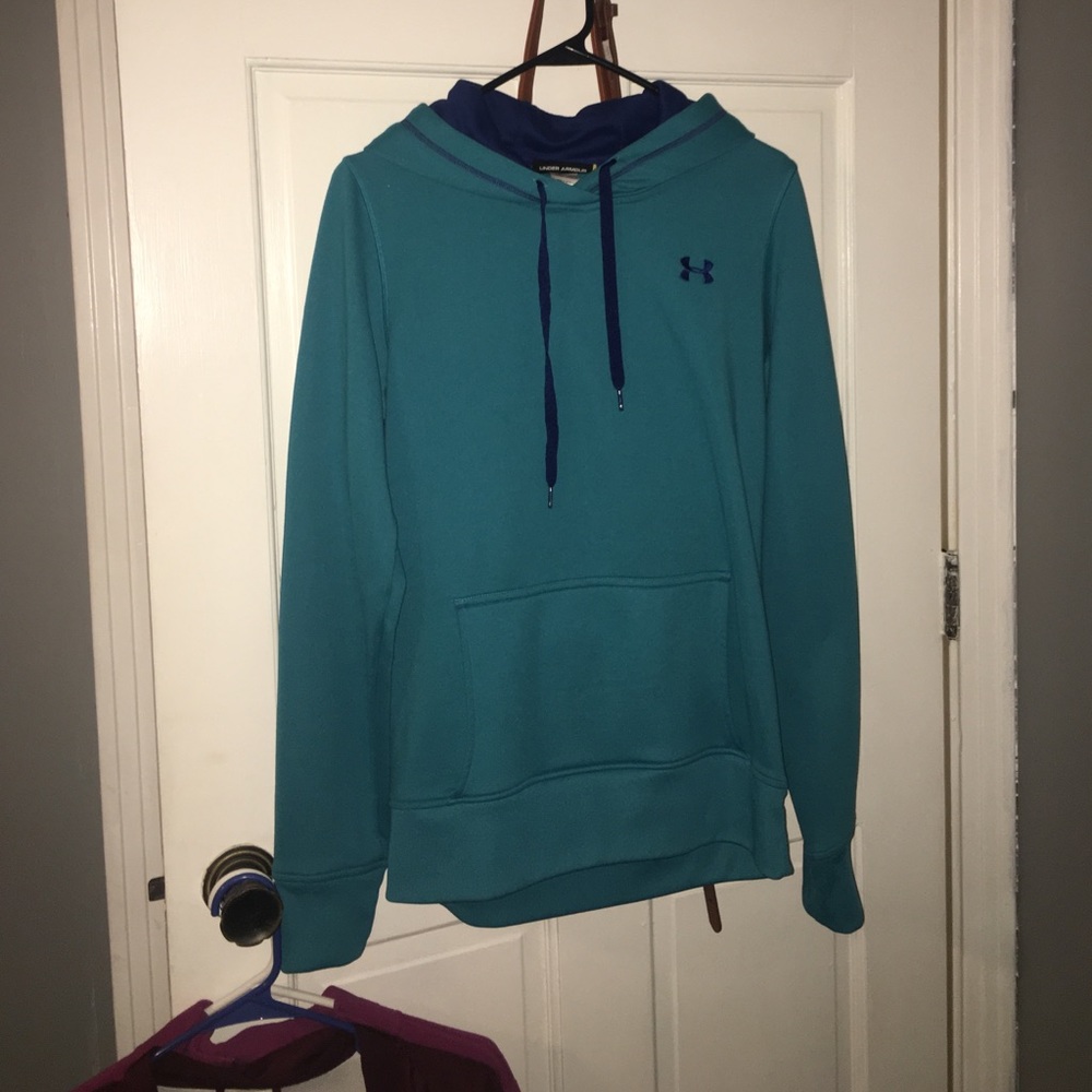blue medium under armour hoodie