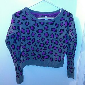 Aeropostale grey and purple cheeta print