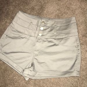 Grey/ silver high wasted shorts. Never worn