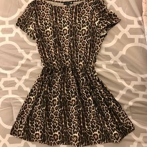 Cotton Leopard A-Line Dress